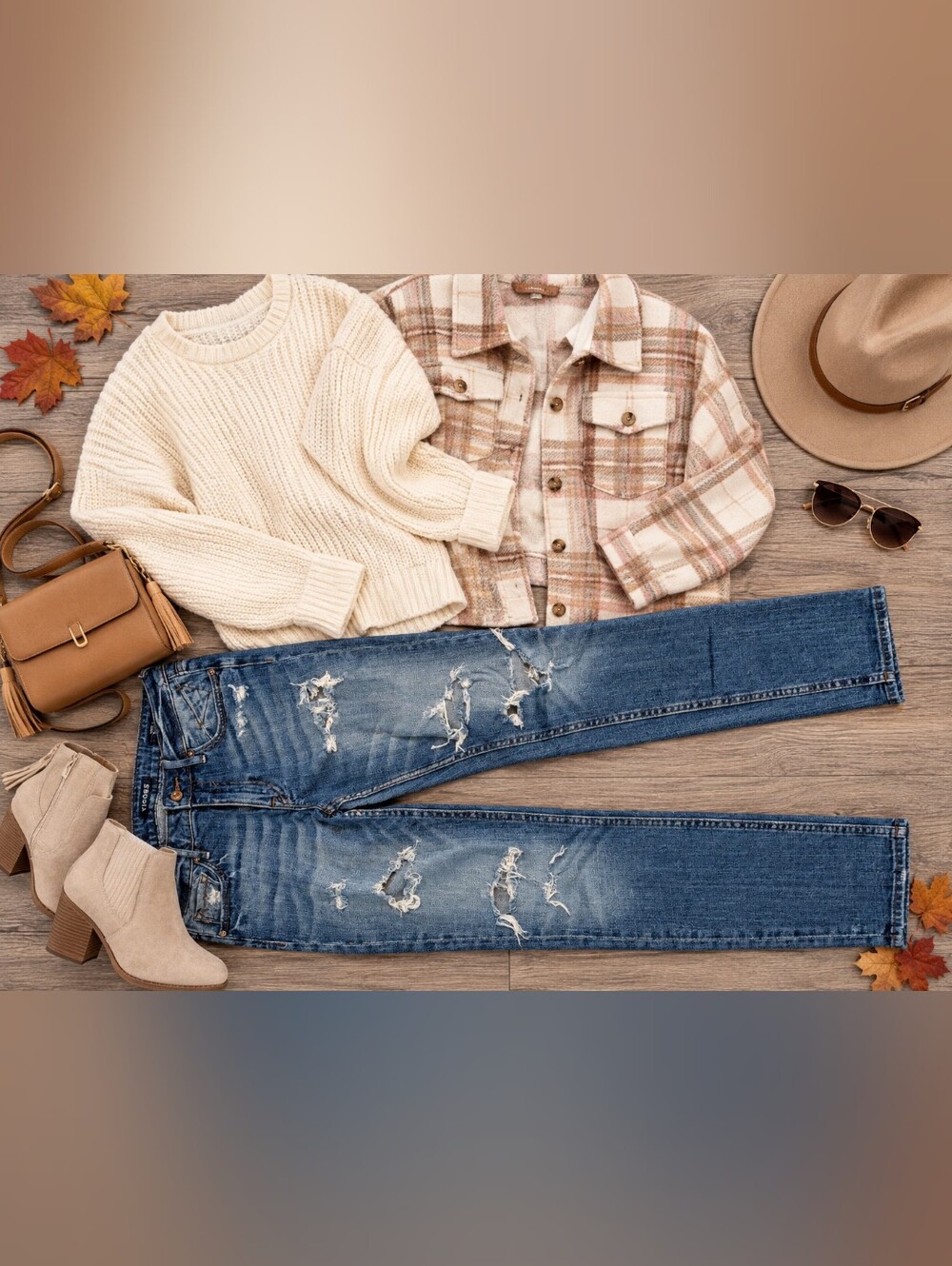 Vigoss The Chelsea Distressed Medium Blue Skinny Jeans